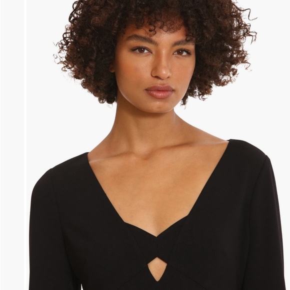 Donna Morgan for Maggy Keyhole Long Sleeve Sheath dress,  Black, NWT - Picture 1 of 15